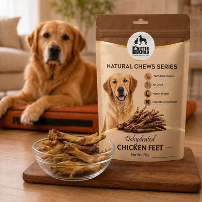 Dehydrated Chicken Feet for Dogs | Natural Dog Crunchy Treats 70g