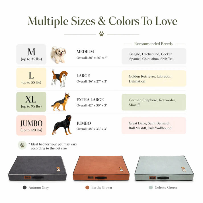 Summer Cooling Dog Bed | Orthopedic Washable Anti-Skid Pet Bed