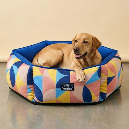 Washable Dog Bed with Raised Sides | Soft Cushioned Pet Bed for Adult Dogs