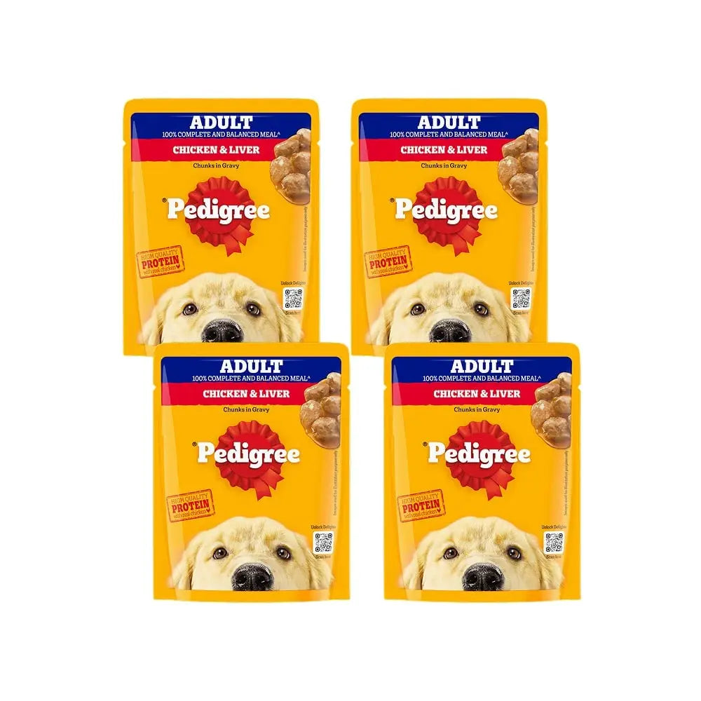 Pedigree Chicken And Liver Chunks In Gravy Adult Dog Wet Food