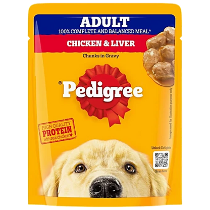 Pedigree Chicken And Liver Chunks In Gravy Adult Dog Wet Food