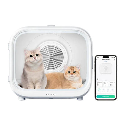 Pet Dryer Box for Cats & Small Dogs | Ultra-Quiet 360° Hands-Free Grooming Dryer