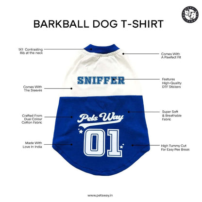 Dog T-Shirt | Dog Cotton T-Shirt for Everyday Comfort - Barkball Woofers