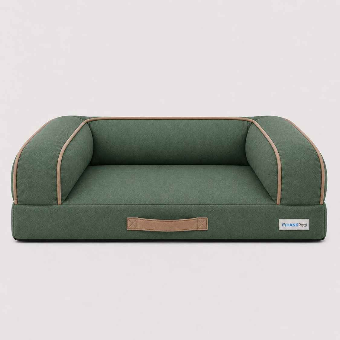 HANK CloudRest Dog Bed – Orthopedic Dog Sofa Bed, Washable & Anti-Slip Pet Bed (Green)