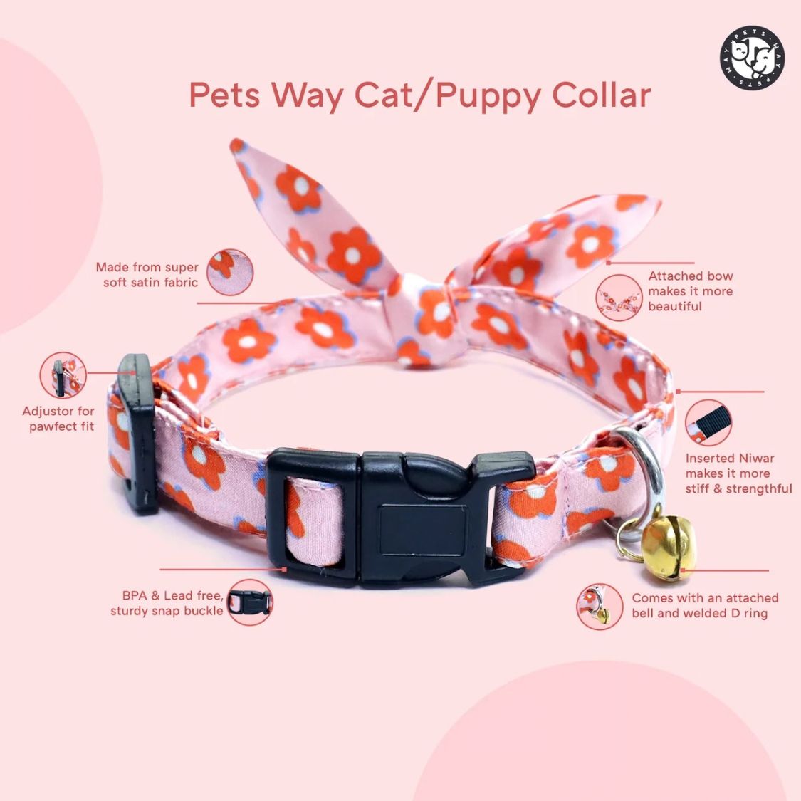 Puppy Collar & Leash Set | Colorful Pet Harness for Daily Walks
