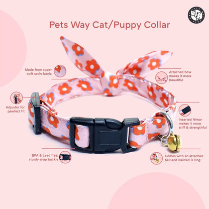 Puppy Collar & Leash Set | Colorful Pet Harness for Daily Walks