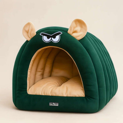 Caterpillar Hut for Dogs and Cats  (Bottle Green)