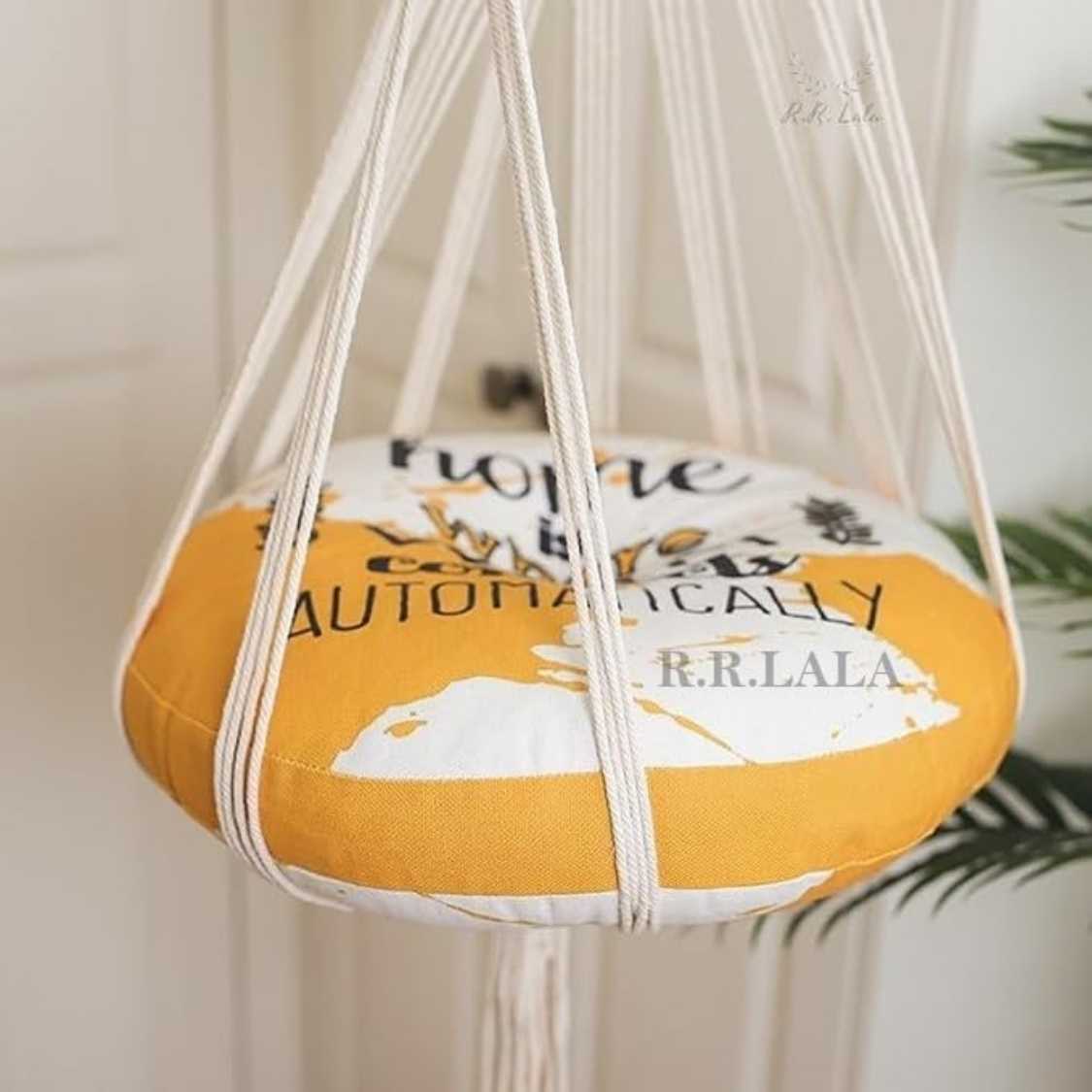 Handmade Macrame Long Cat Hammock  | Off White Without Pillow