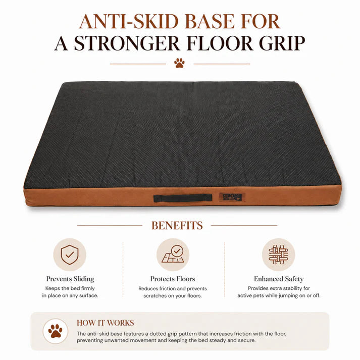 Cooling Dog Bed with Orthopedic Foam | Soft, Washable & Anti-Skid Pet Mattress