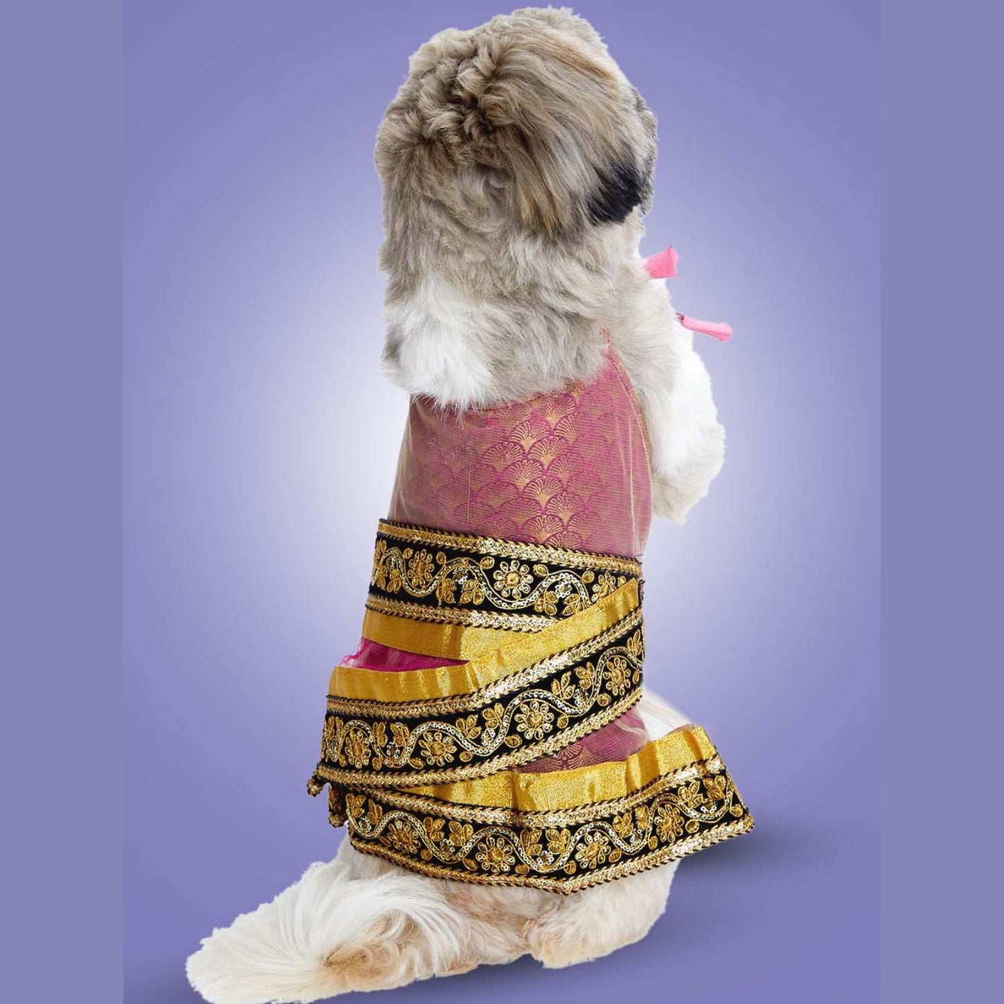 Designer Festive Diva Lehenga – Stylish Traditional Outfit for Dogs