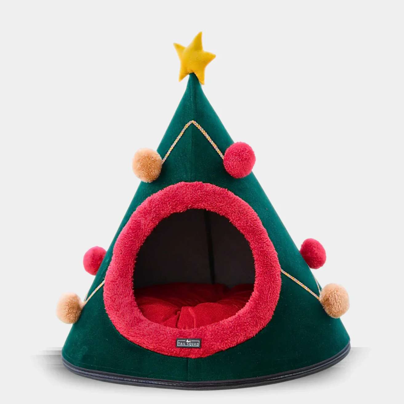 Washable Cozy Dog & Cat Cave Bed (X-mas)