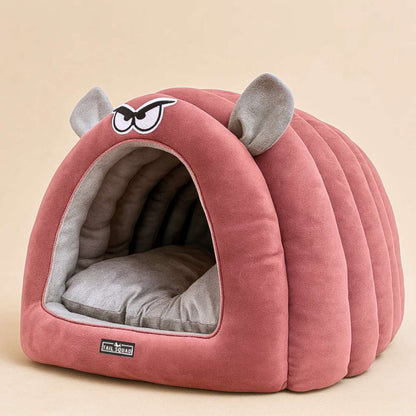 Caterpillar Hut for Dogs & Cats  (Onion Pink)