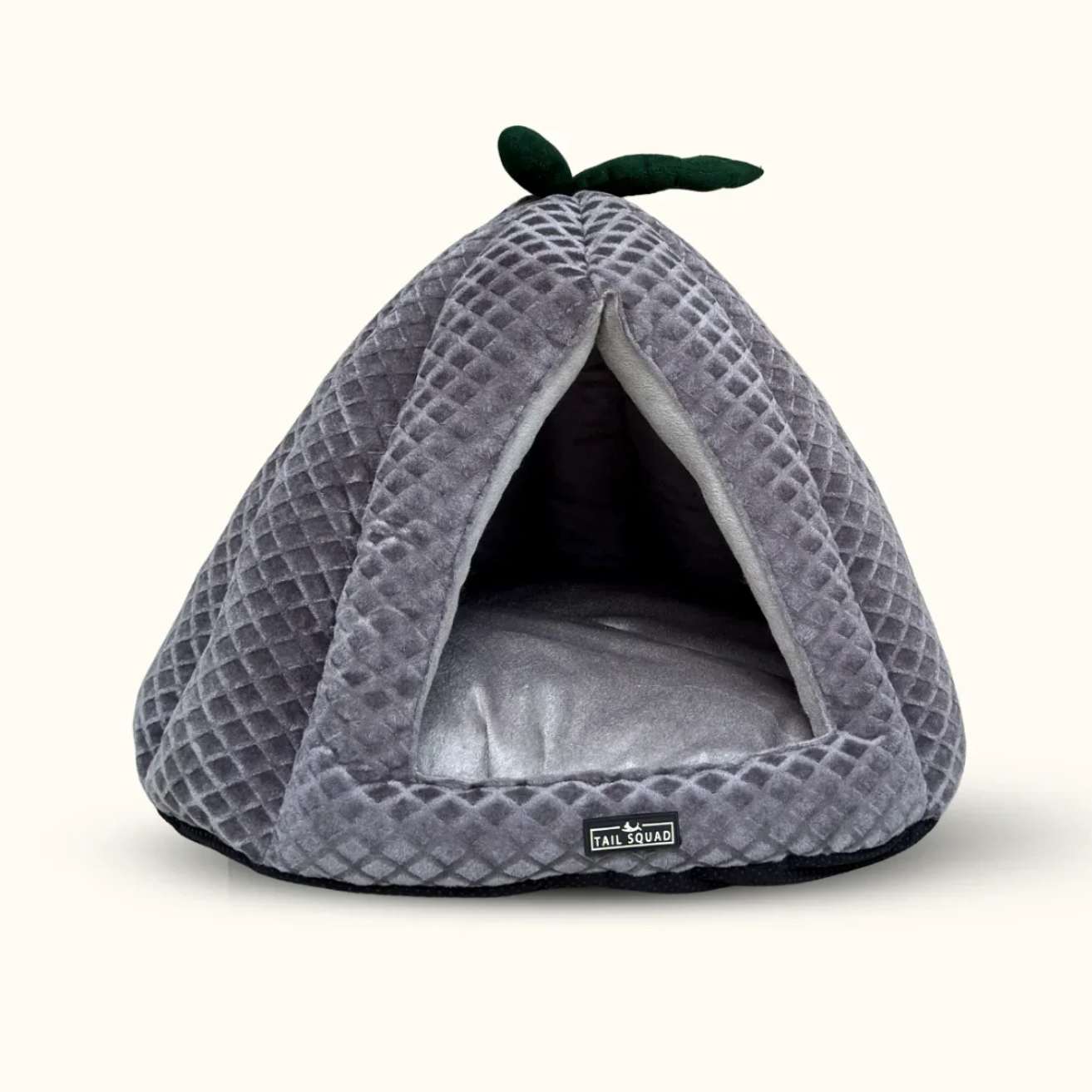 Premium Soft Pumpkin-Shaped Cat & Dog Hut (Grey)