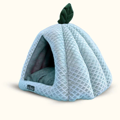 Premium Soft Pumpkin-Shaped Cat & Dog Hut (Ice Blue)