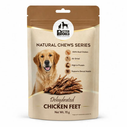 Dehydrated Chicken Feet for Dogs | Natural Dog Crunchy Treats 70g