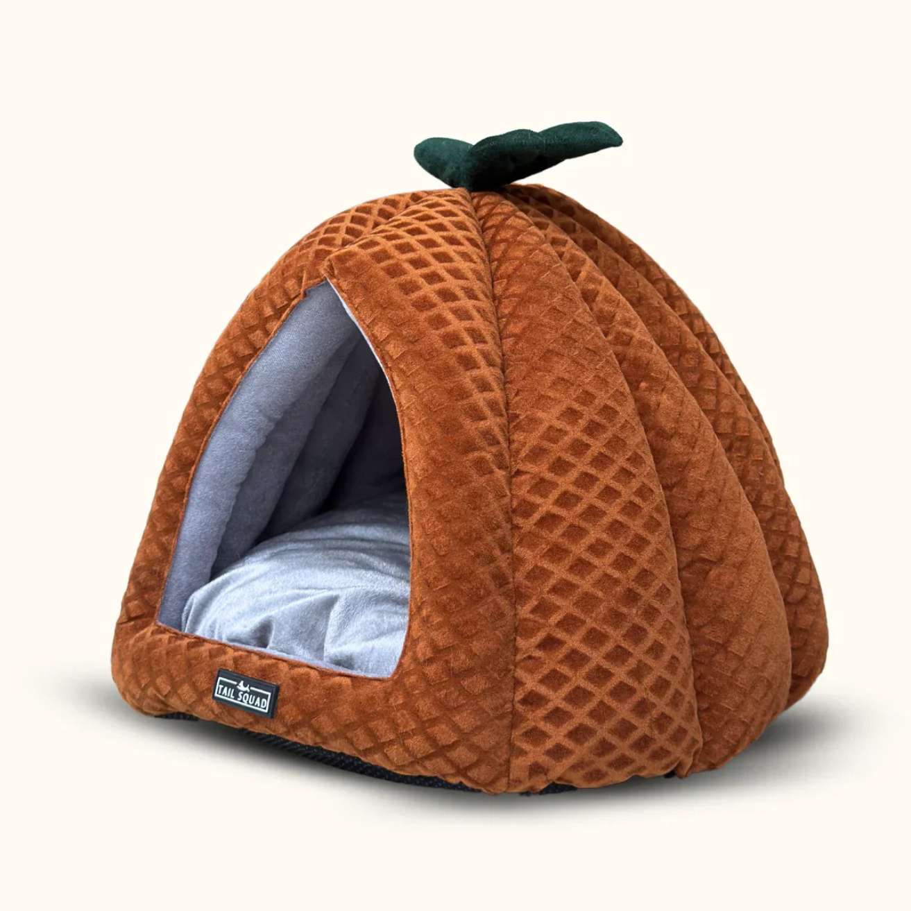 Premium Soft Pumpkin-Shaped Cats & Dogs Hut (Rust)