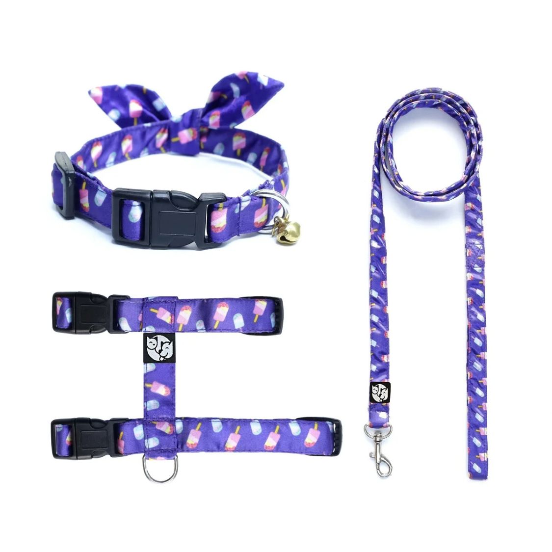 Puppy Collar & Leash Set | Colorful Pet Harness for Daily Walks