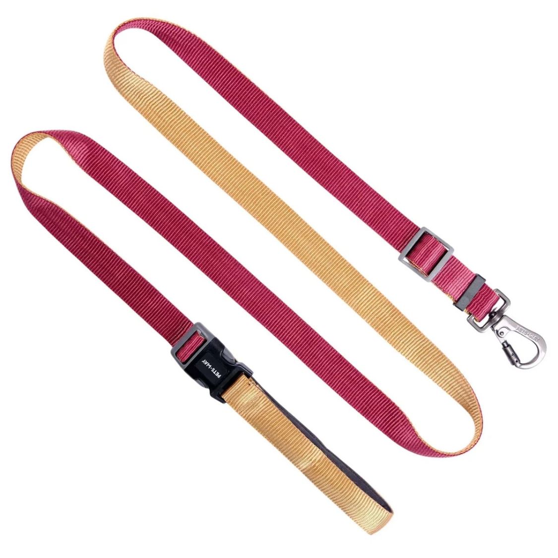 Dog Leash Flex 7-in-1 | Adjustable Dog Leash - Peach & Wine