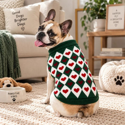 Dog Sweater | Warm Dog Winter Sweater for Winter Everyday Wear - Green