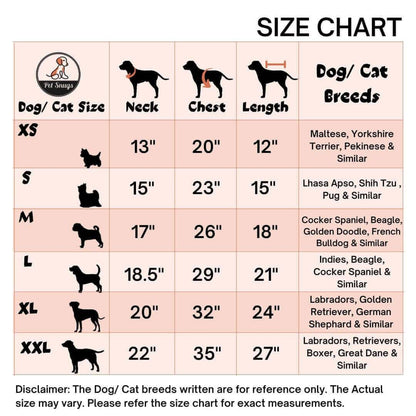 Dog Sweaters Size Chart HANK