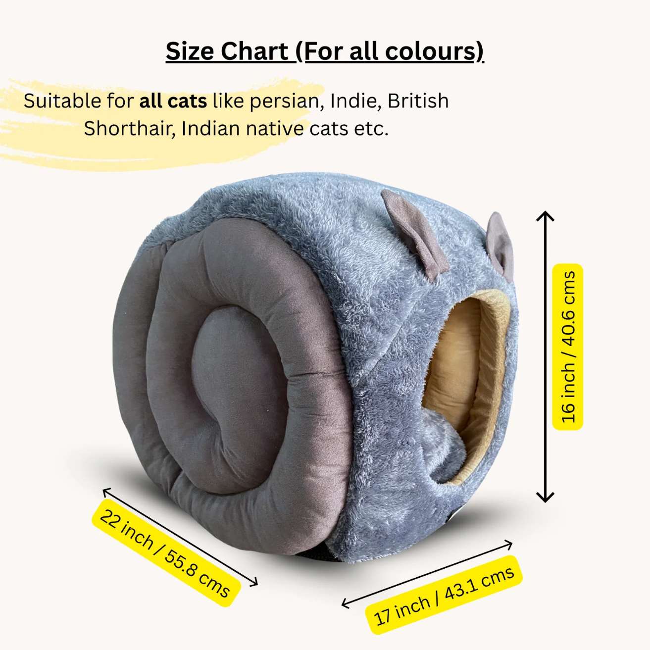 Snail Cave Pet Bed (Blue & Red)