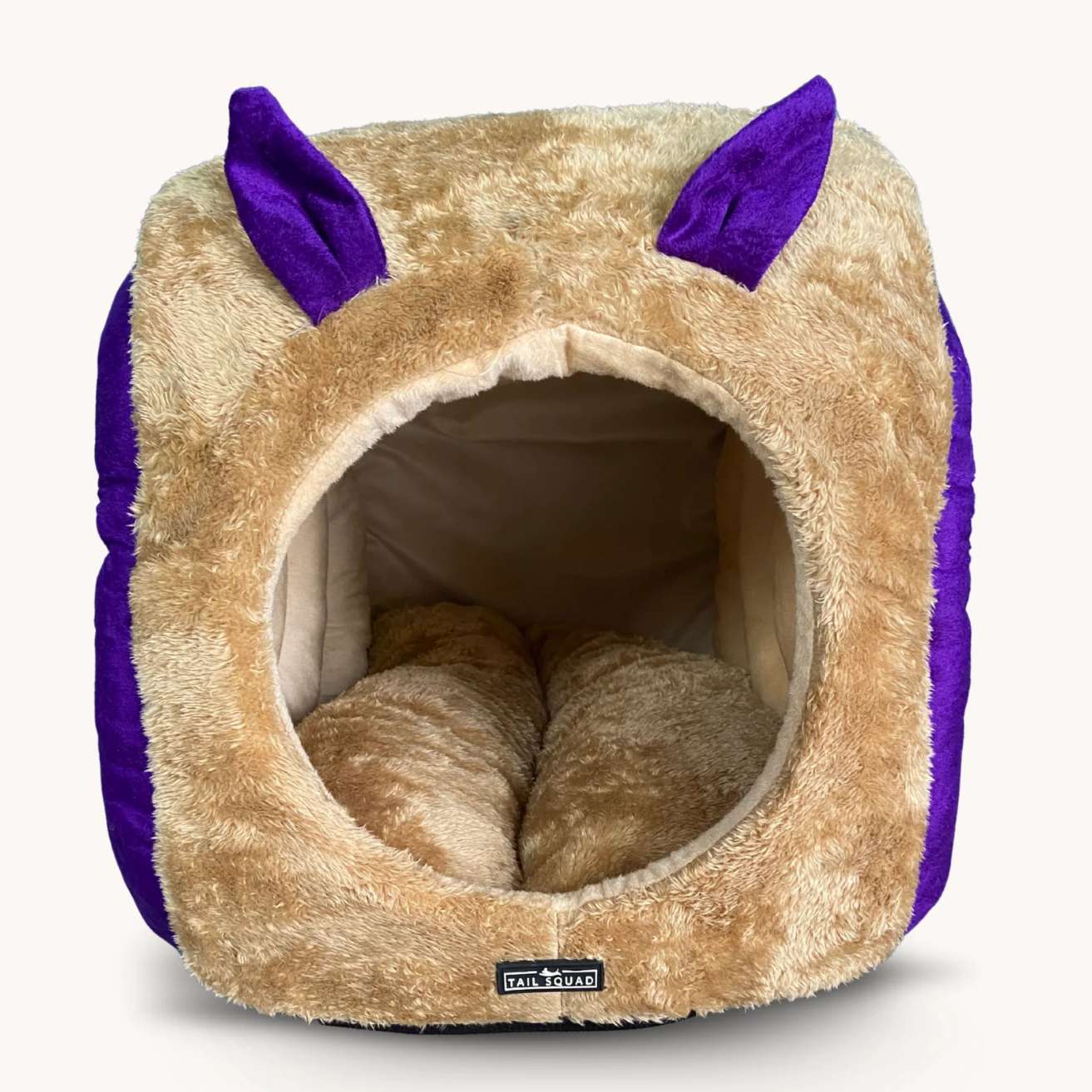 Snail Cave Dogs & Cats  Bed (Purple & Beige)