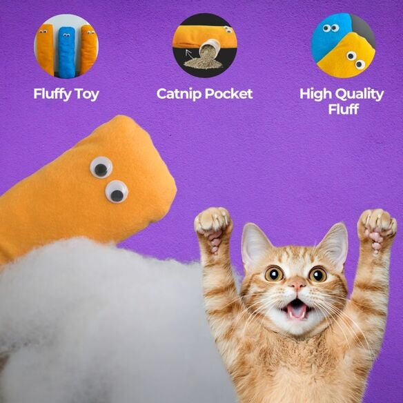 Interactive Cat Kicker Toy | Catnip Toy for Indoor Cats | Kittens & Adult Cats