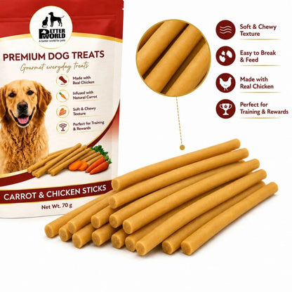 Dog Treats | Dog Snacks Gourmet Chicken with Air-Dried Carrot 70g