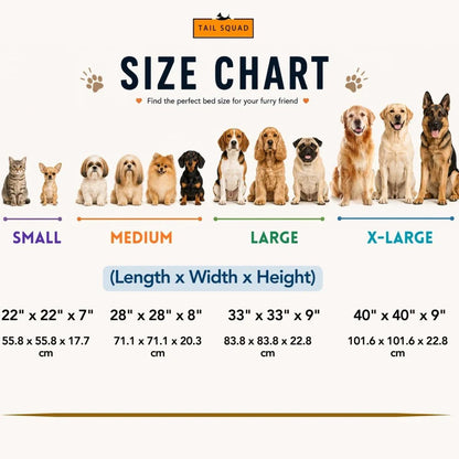 Washable Dog Bed with Raised Sides | Soft Cushioned Pet Bed for Dogs & Puppies