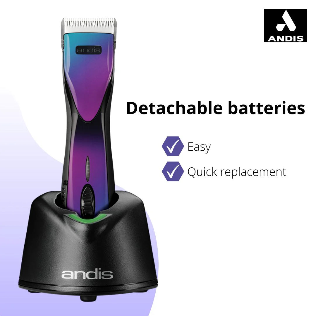 Andis Pulse ZR II Purple Galaxy Pet Clipper | Rechargeable Cordless Grooming Clipper