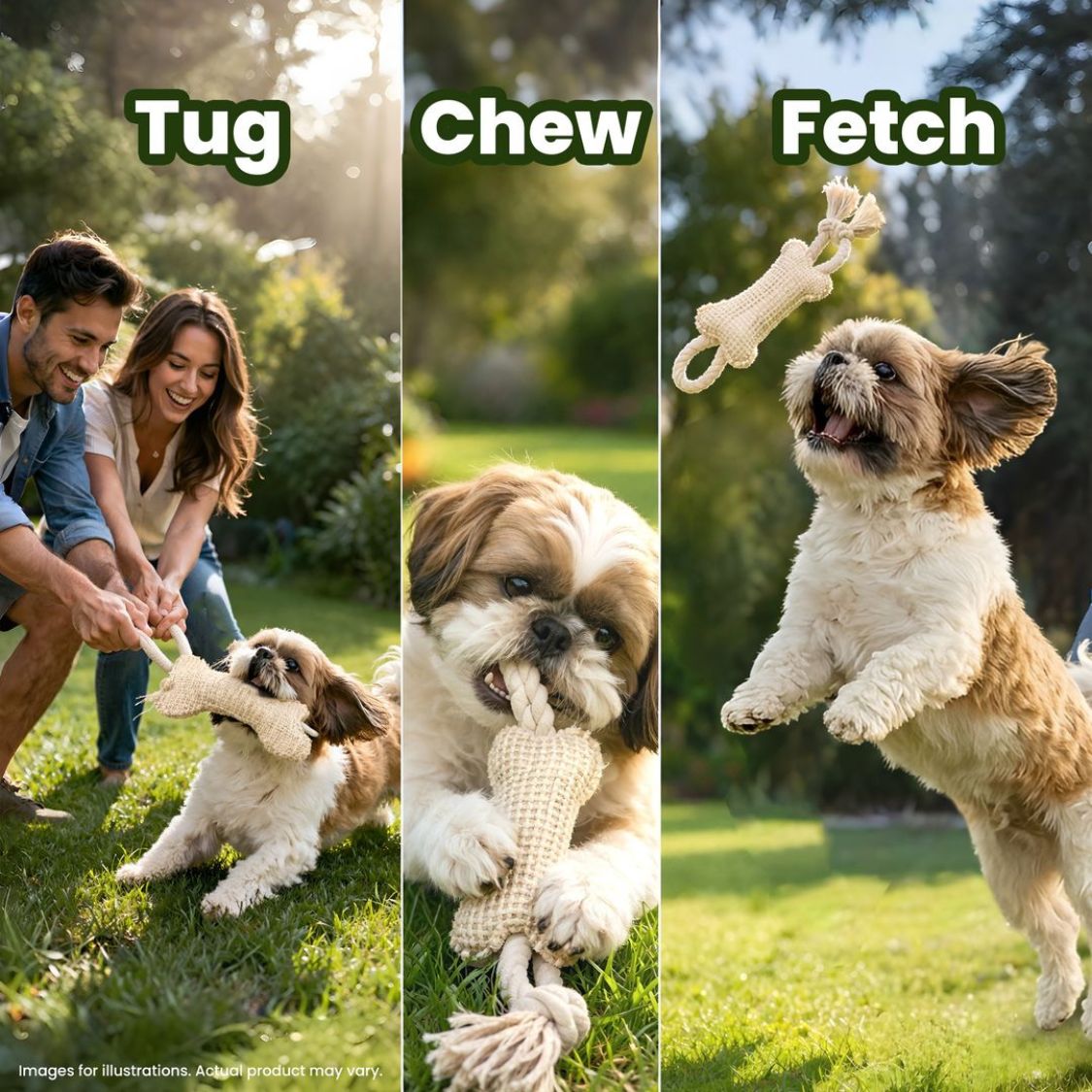 Dog Rope Chew Toy | Natural Cotton Tug Toy for Puppies & Adult Dogs