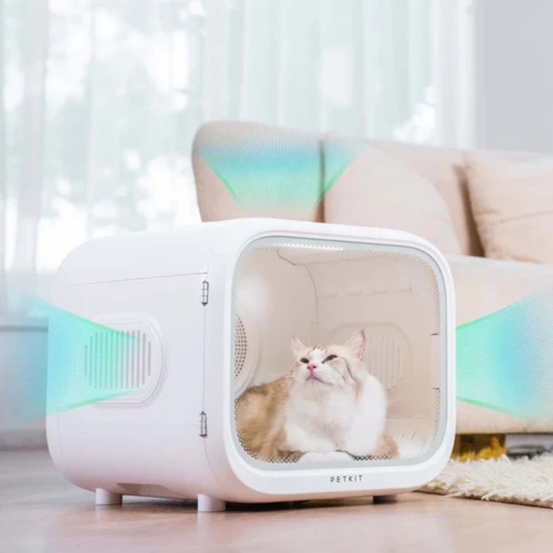 Pet Dryer Box for Cats & Small Dogs | Ultra-Quiet 360° Hands-Free Grooming Dryer