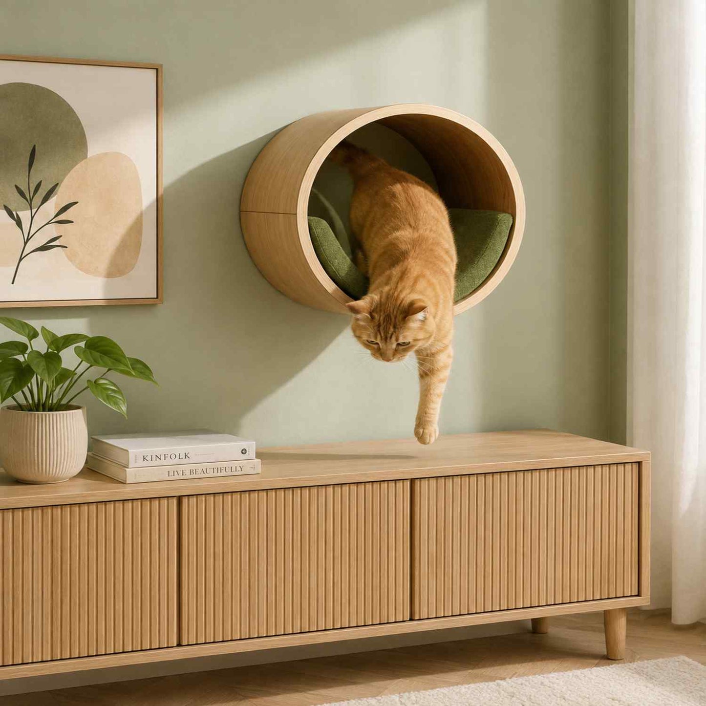 Orbit Cat Pod | Mounted Cat Bed, Floating Cat House & Cozy Cat Perch