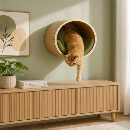 Orbit Cat Pod | Mounted Cat Bed, Floating Cat House & Cozy Cat Perch