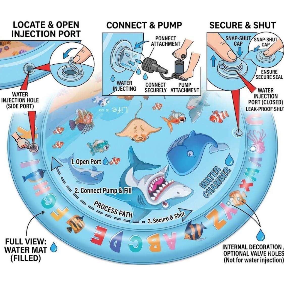 Interactive Water Play Mat for Cats & Dogs – Portable Splash Pad for Small Pets