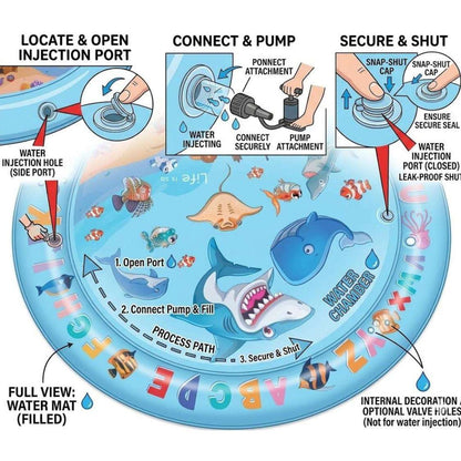 Interactive Water Play Mat for Cats & Dogs – Portable Splash Pad for Small Pets