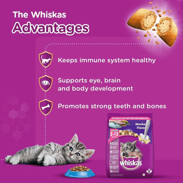 Whiskas Dry Food for Mother and Babycat (Mackerel Flavour 3 kg)