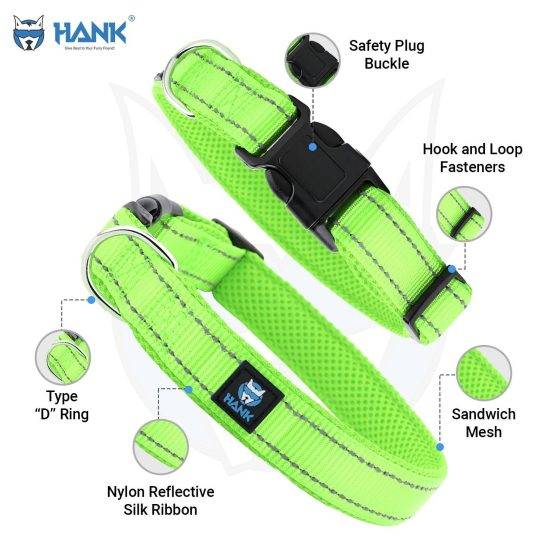 Hank Dog Collar Neon Green