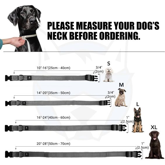 Hank Dog collar size chart