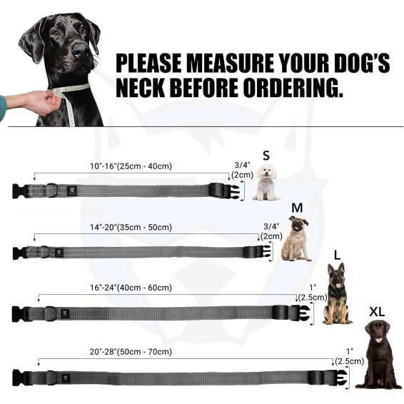 Hank dog collar Chart
