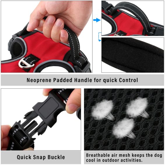 Hank Red No Pull Dog Harness