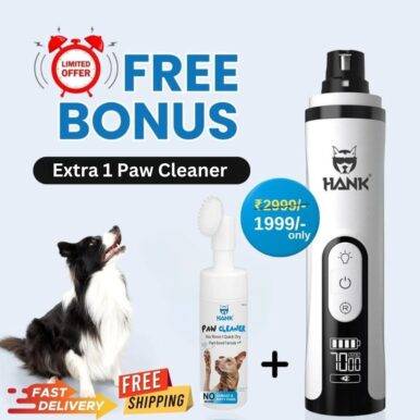 Free Paw Cleaner With Hank Pet Nail Grinder