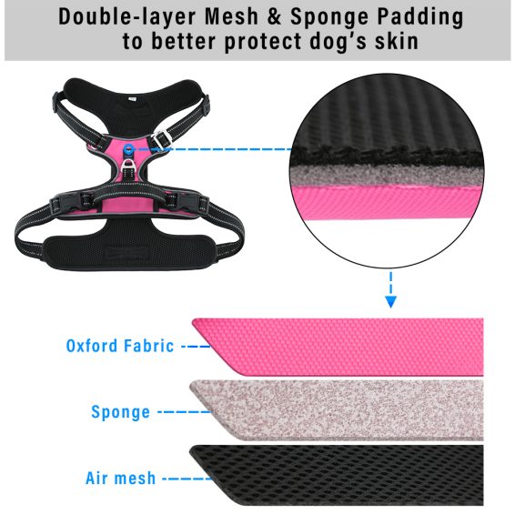 Dog Harness Pink Waterproof Test