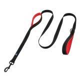 Dog Leash Red Double Handle