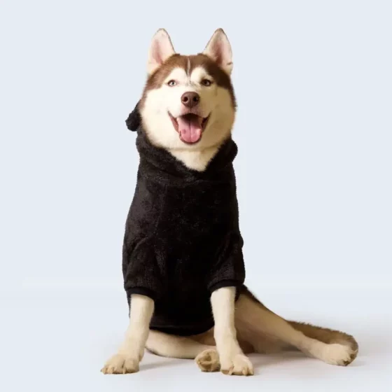 Dark Grey Fury Dog Sweater