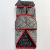 Reversible Quilted Jacket (Grey & Black) for Dogs & Cats