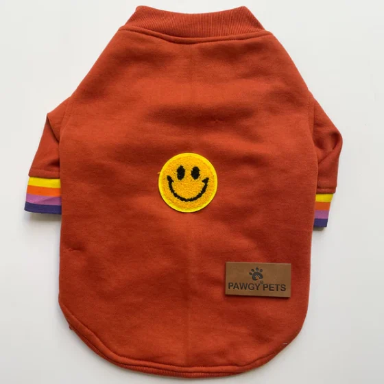 Smiley Rust Sweatshirt for Dogs & Cats