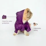 Purple Raincoat For Dogs & Cats