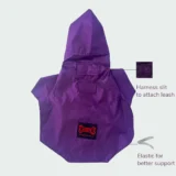 Purple Raincoat For Dogs & Cats