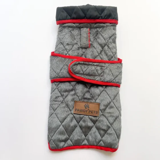 Reversible Quilted Jacket (Grey & Black) for Dogs & Cats